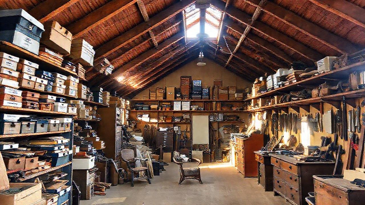 Un ático ordenado y soleado