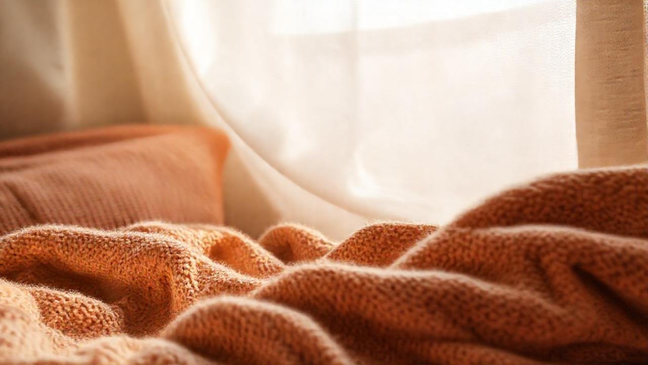 Textiles cálidos crean un ambiente acogedor y sutil