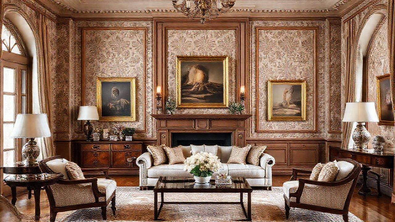 Un salón elegante y tradicional