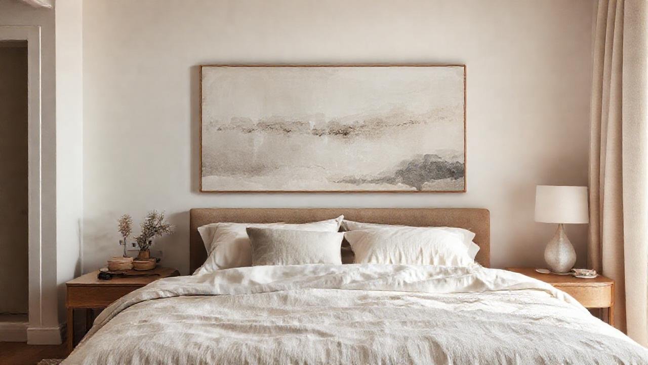 Habitación serena, tranquila y minimalista