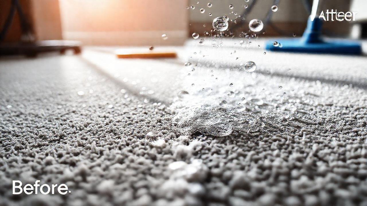 Limpieza profesional de alfombra húmeda y detallada