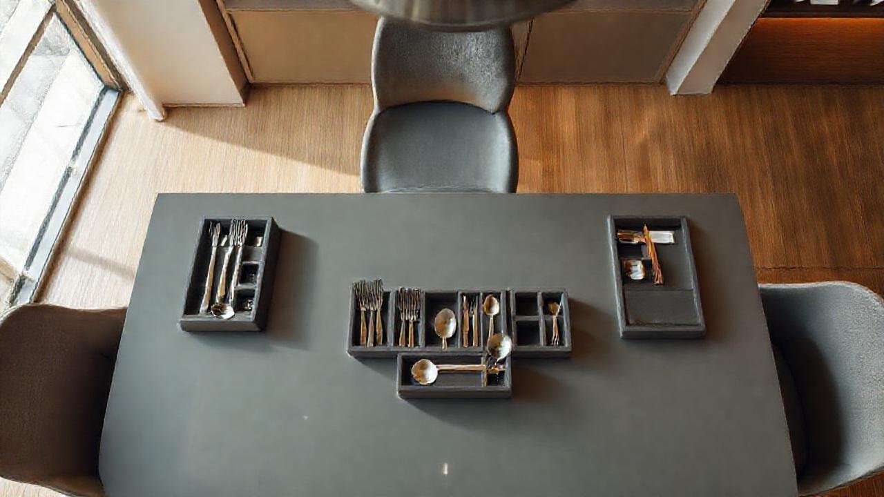 Mesa moderna, elegante y luminosa