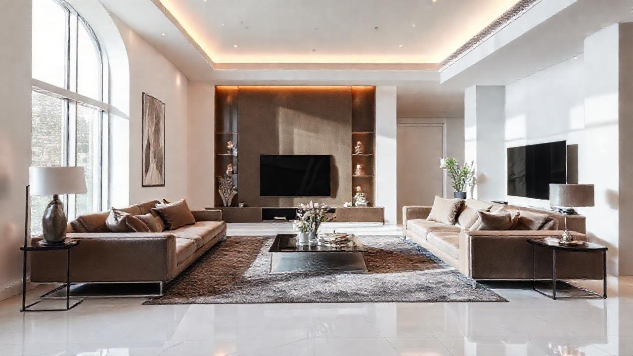 Un salón moderno y elegante brilla