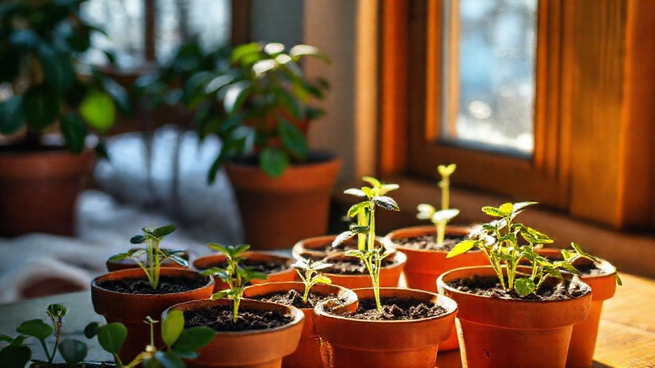 Un jardín interior acogedor brilla cálidamente