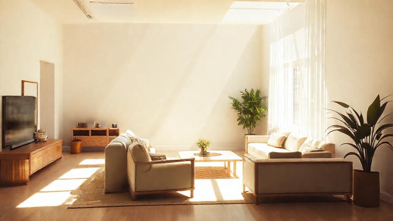 Un espacio luminoso y minimalista cálido