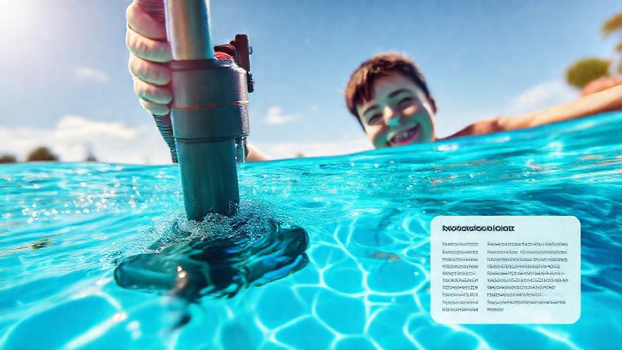 Vacío elegante ilumina una piscina limpia