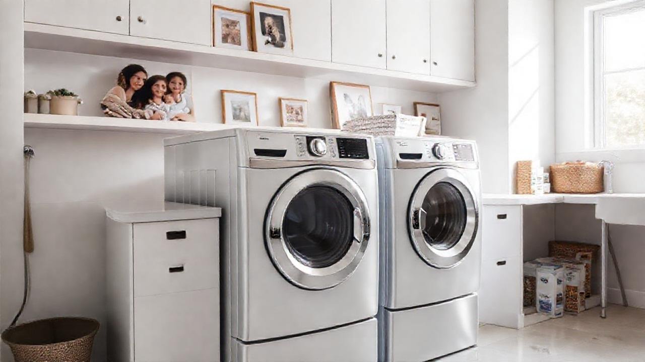 Lavandería moderna, funcional y luminosa