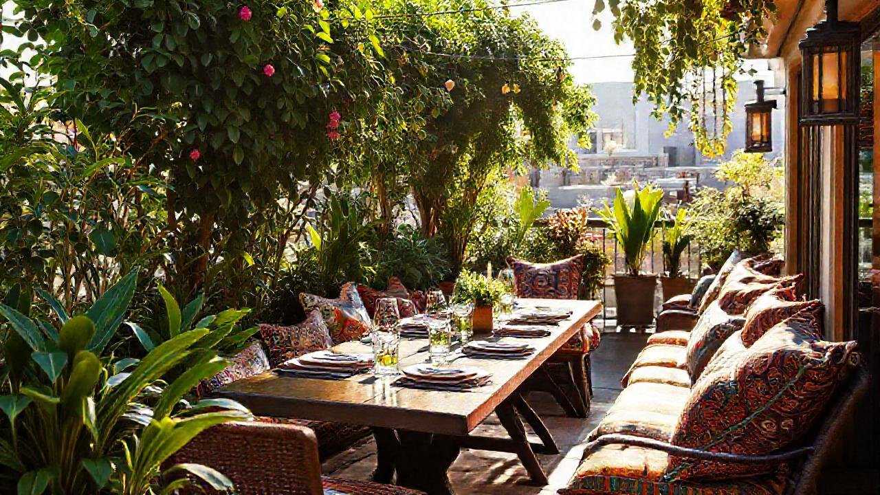 Un espacio bohemio, soleado y acogedor