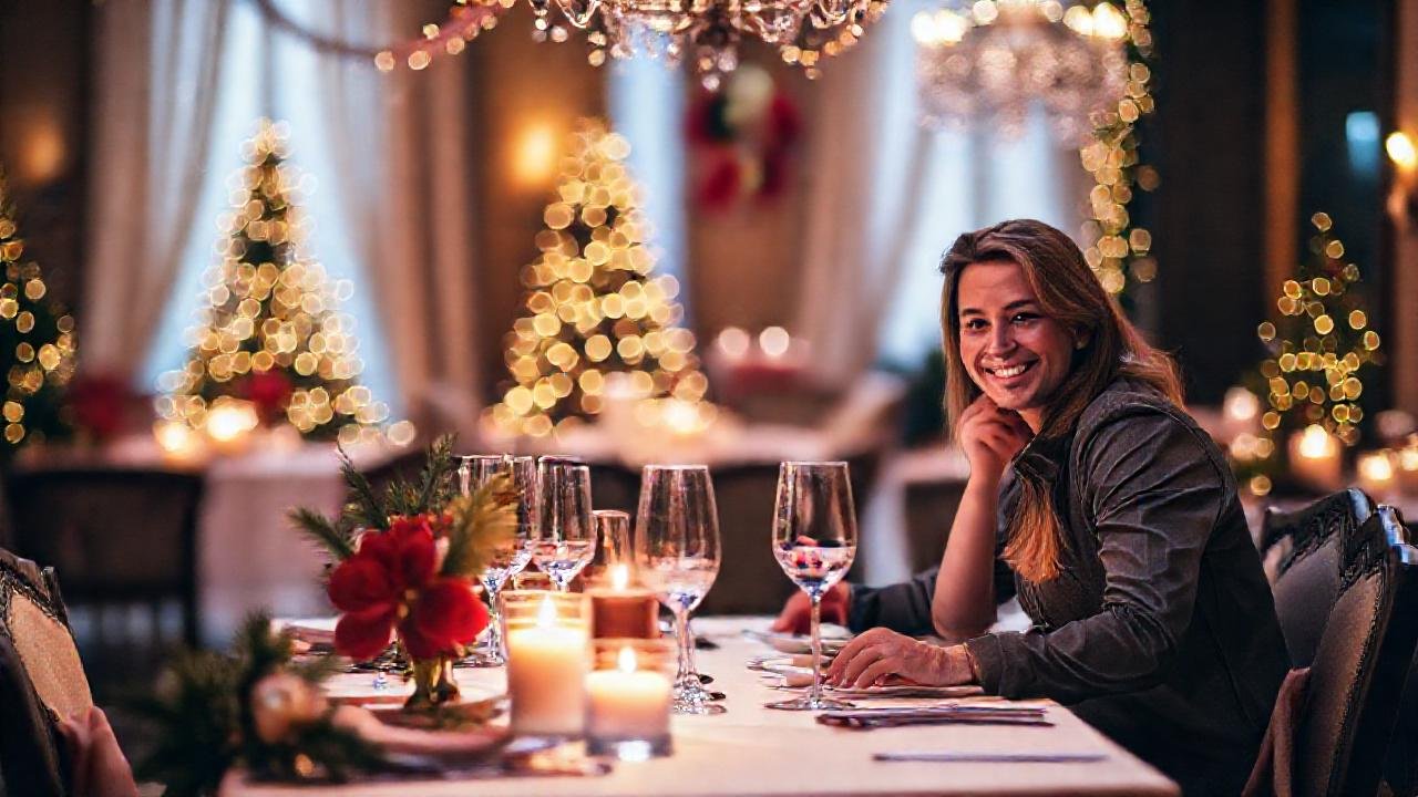 Una cena romántica y festiva