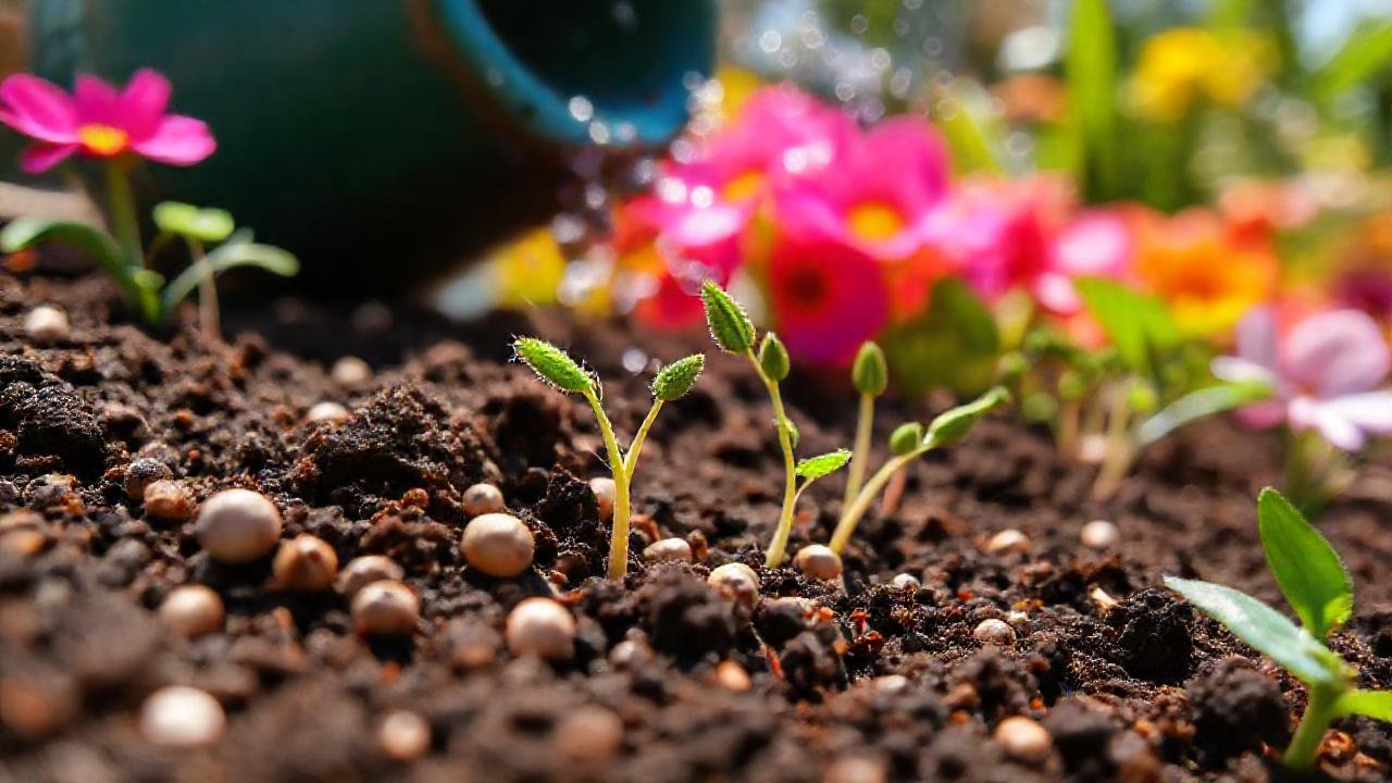 La vida florece en un jardín fértil