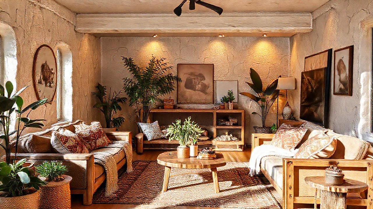 Un salón acogedor, cálido y elegante