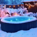Una piscina invernal y cálida es encantadora