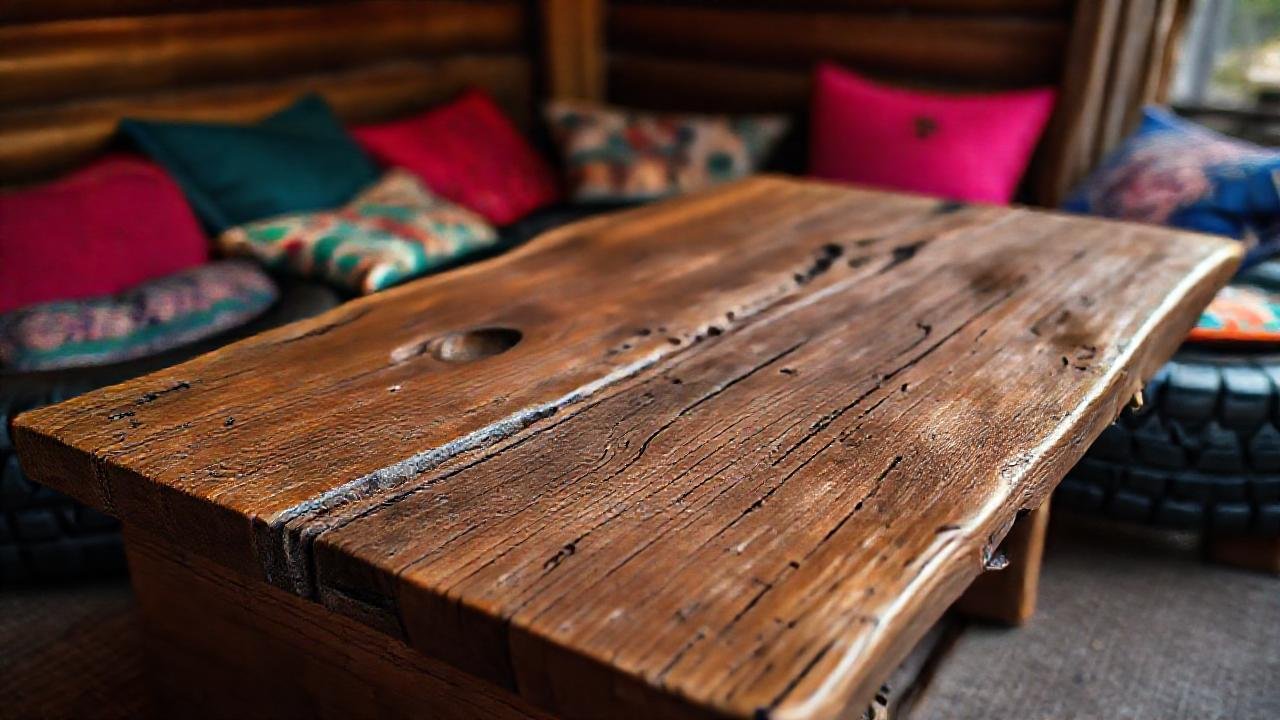 Una mesa rústica y creativa invita