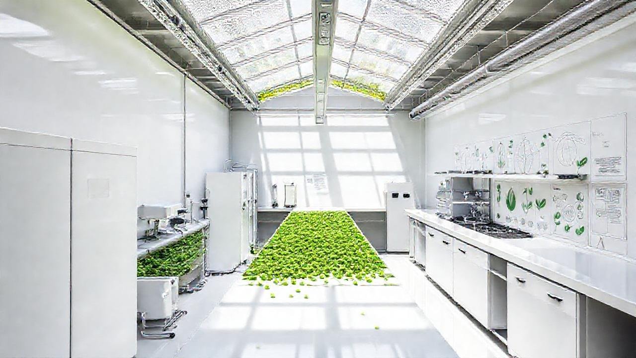 Laboratorio moderno busca soluciones sostenibles brillantes