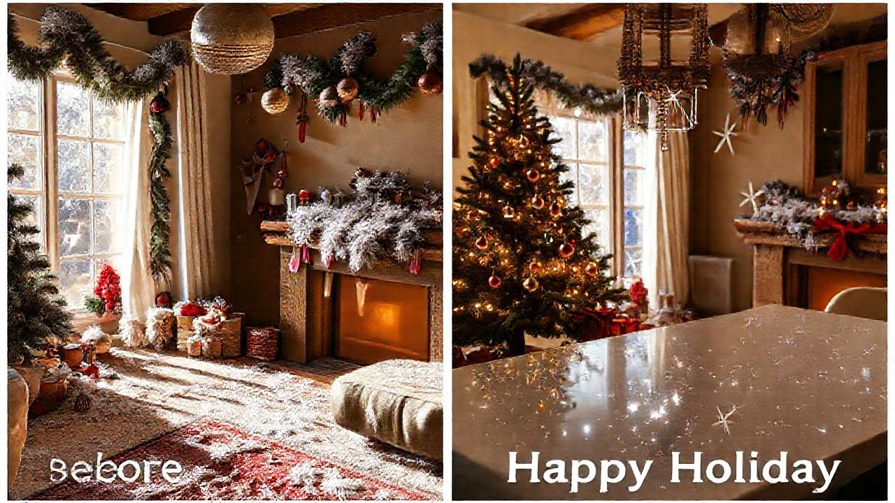 Transformación festiva: limpieza y brillo