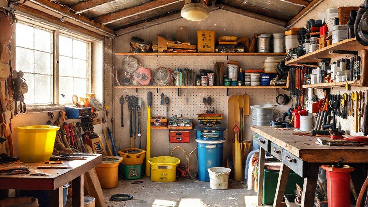 Un cobertizo limpio y ordenado inspira alegría