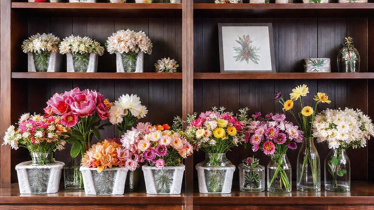 Una composición floral elegante y colorida