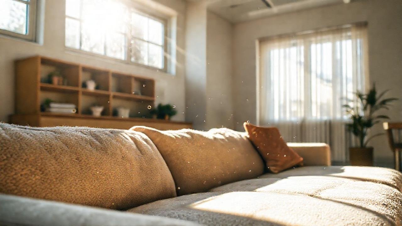 Un salón moderno y acogedor se ilumina
