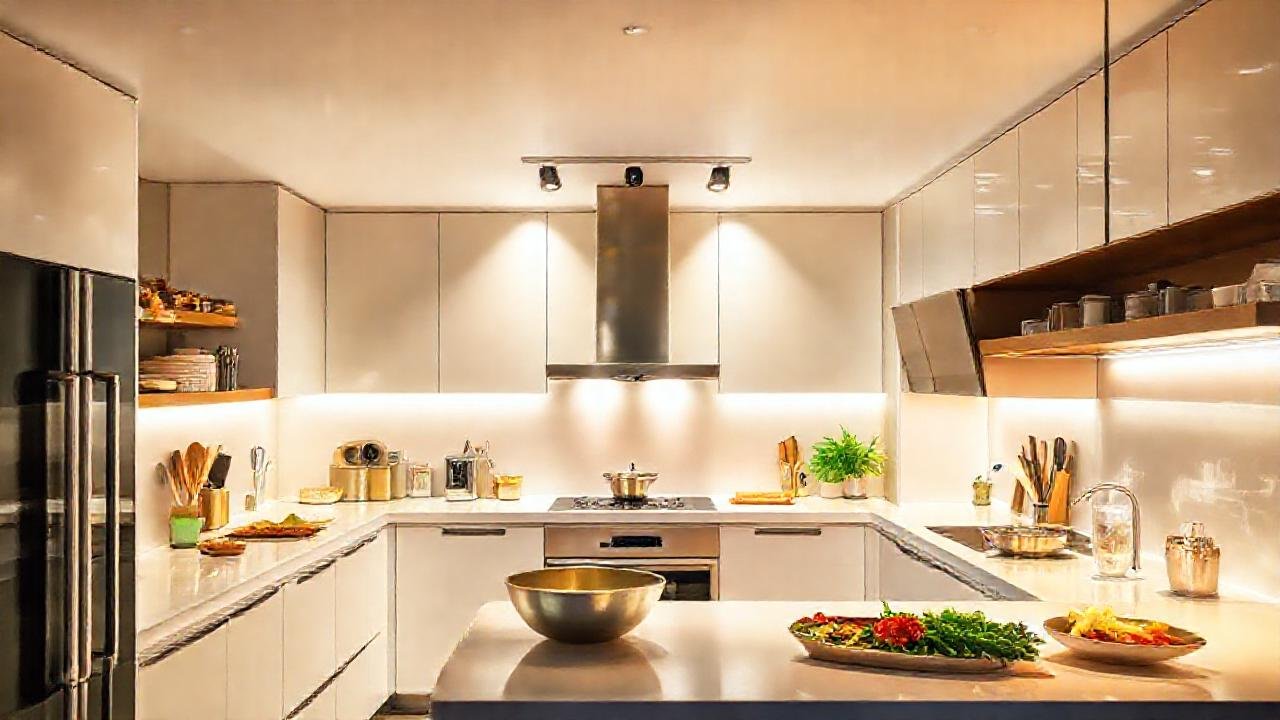 Cocina moderna: luz y diseño vibrante