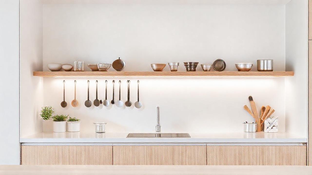 Cocina moderna, minimalista y luminosa