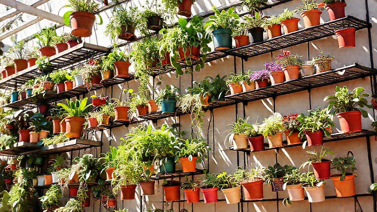 Un jardín vertical moderno y colorido