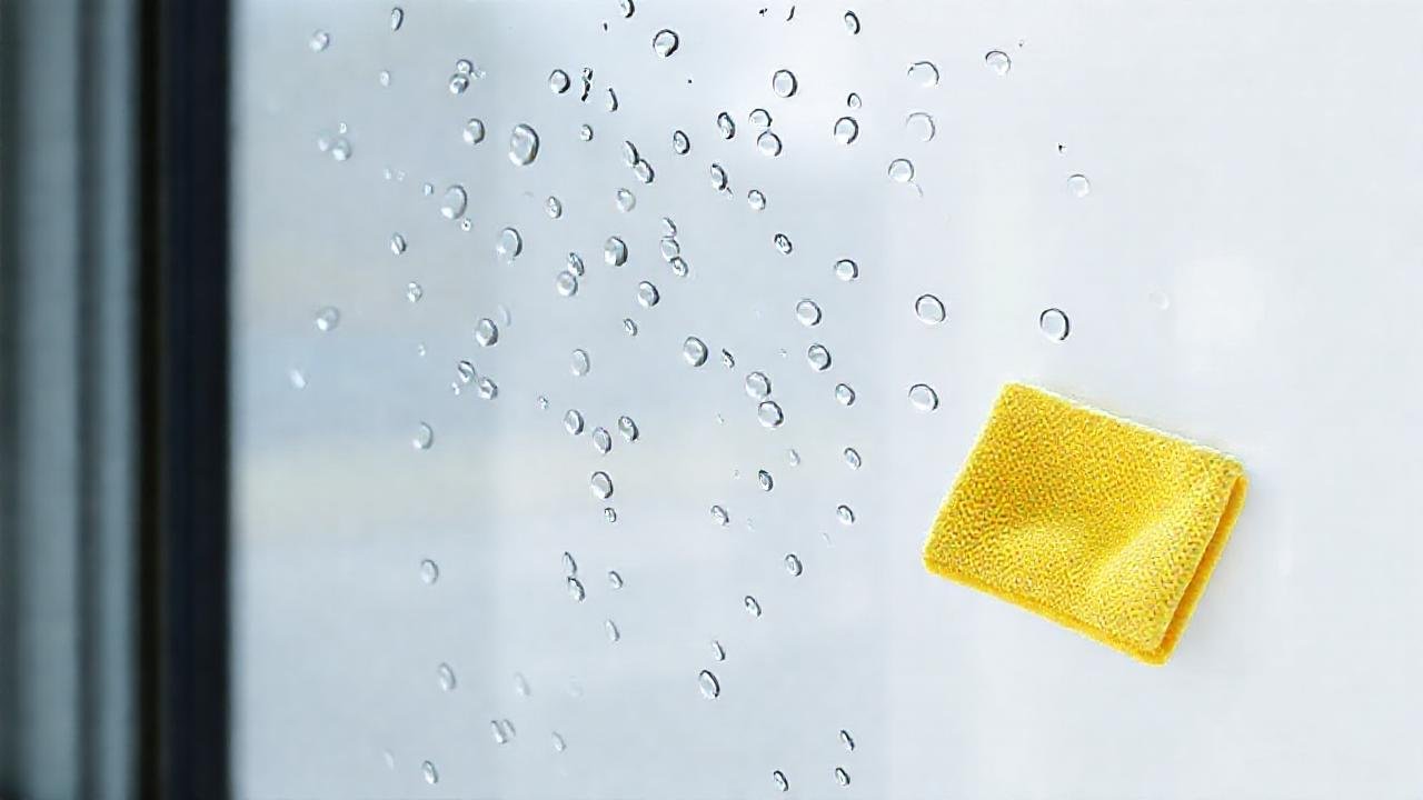 Ventanas limpias brillan con sutil arcoíris