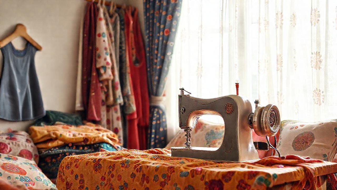 Ropa vintage transforma espacios acogedores y coloridos