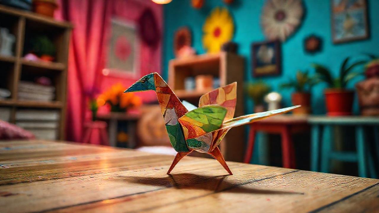 Grácil grifo de papel