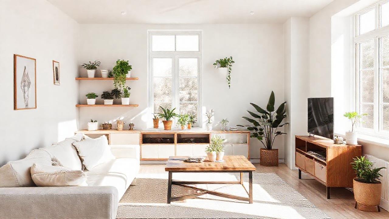 Un salón minimalista