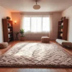 Una habitación acogedora y visualmente impactante