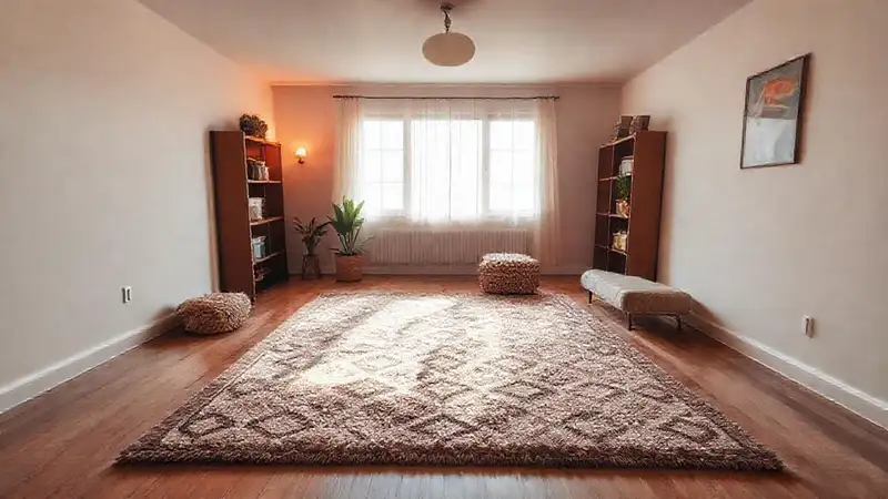 Una habitación acogedora y visualmente impactante