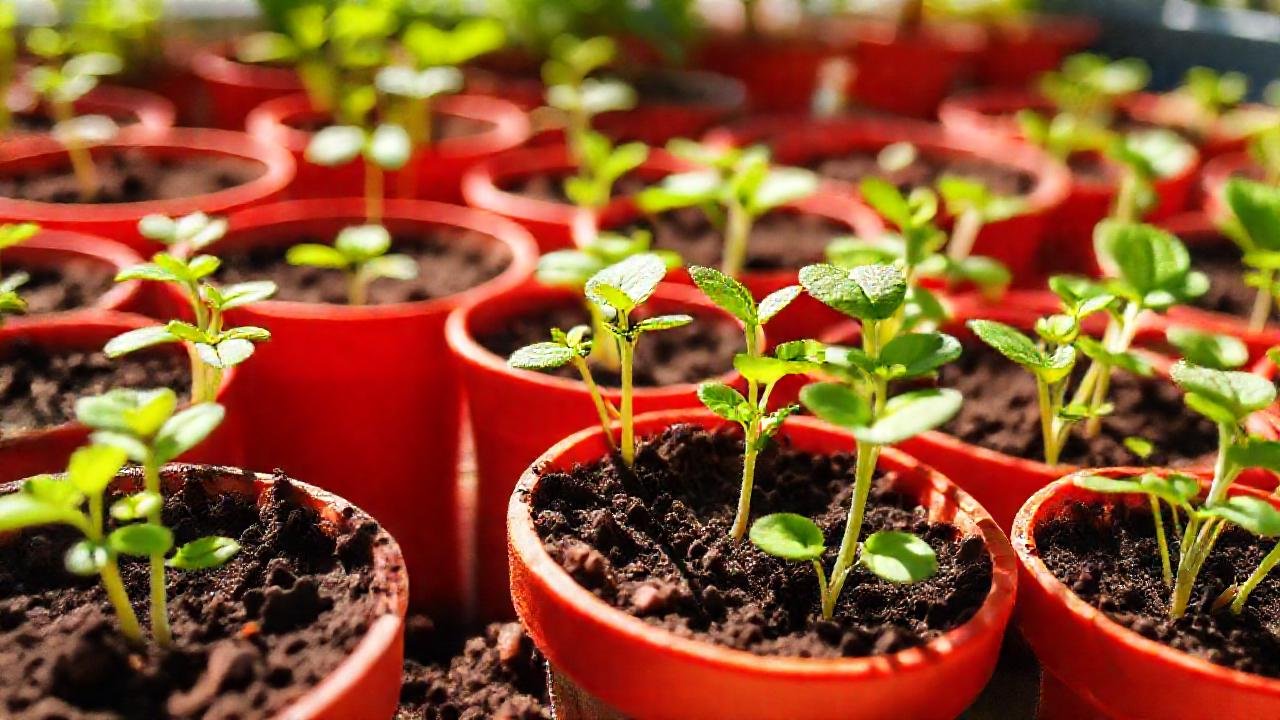 Plantas saludables florecen con esperanza