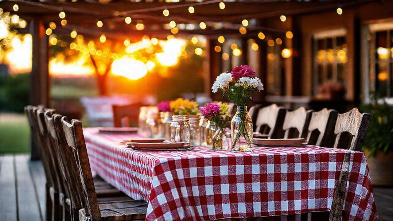 Una cena al aire libre encantadora