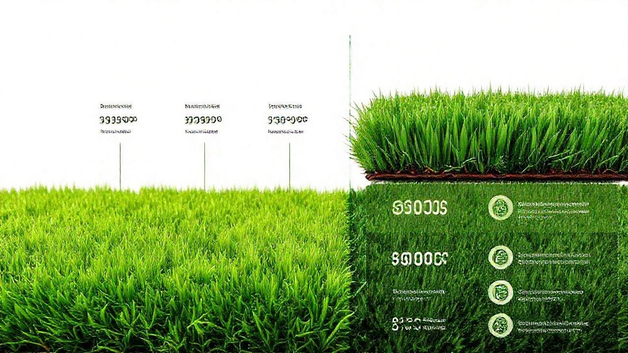 Comparación artificial vs. césped natural