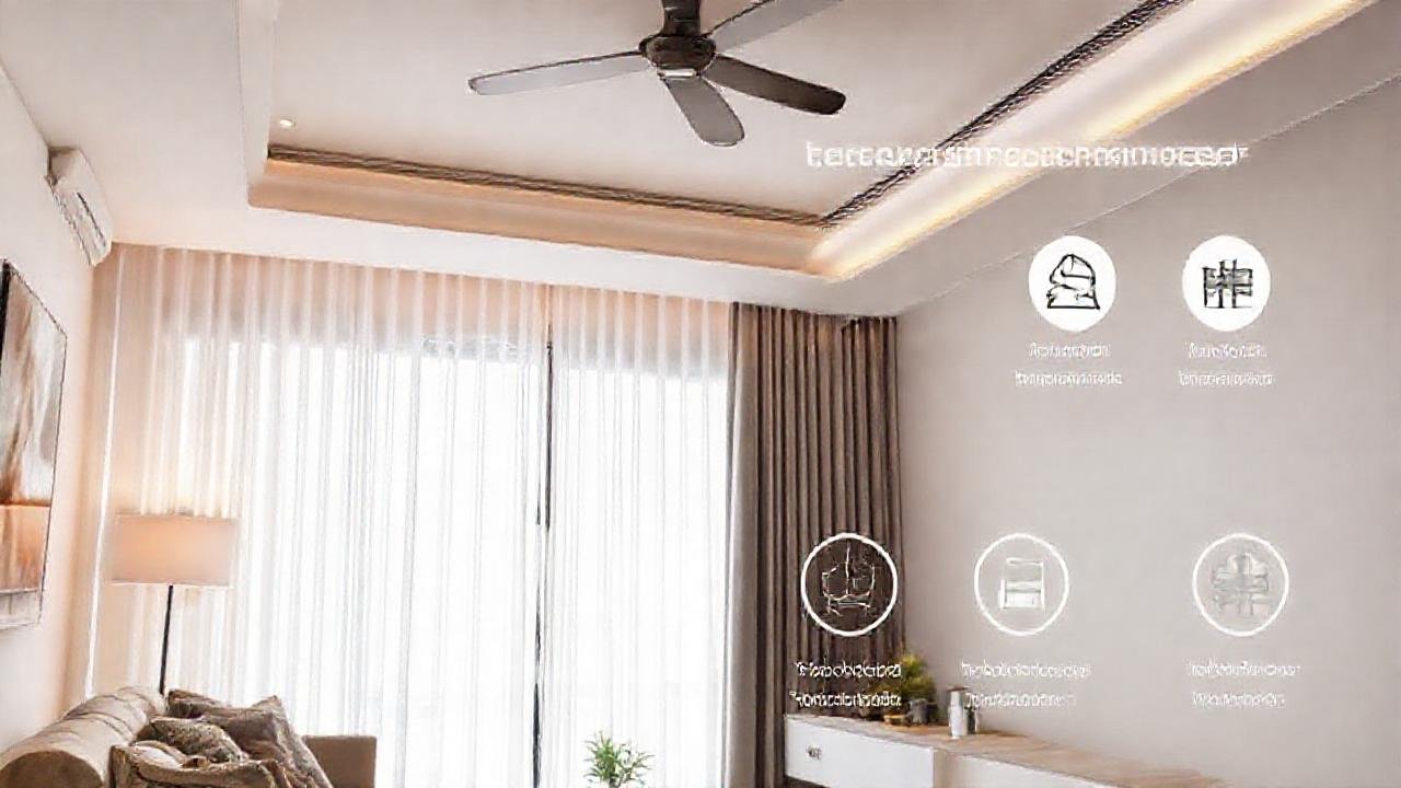 Sala moderna con seguridad e iluminación