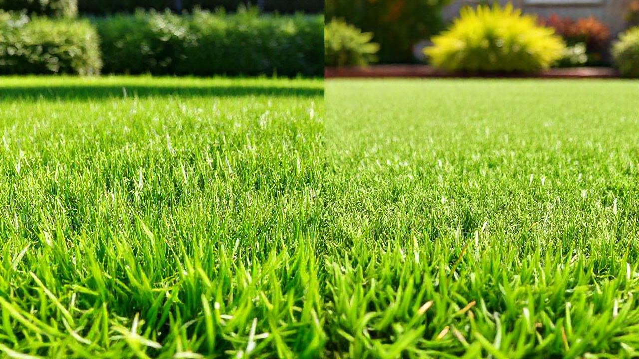 Comparación de césped vs. césped artificial