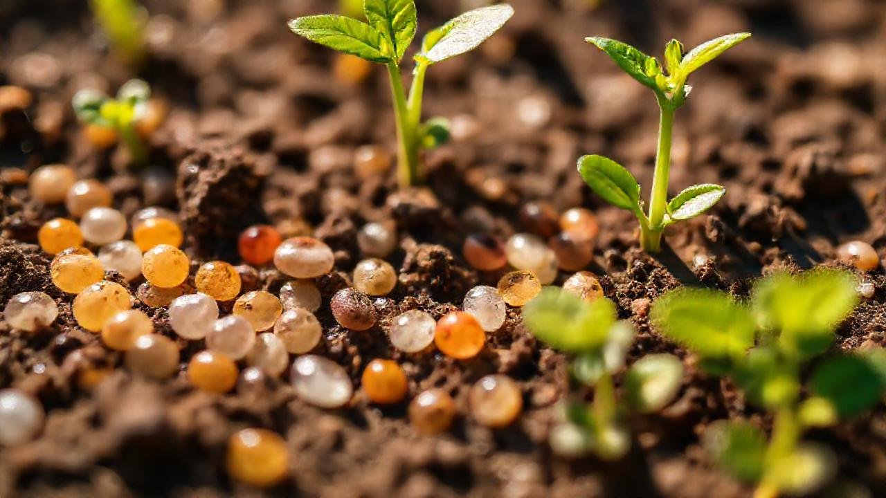Semillas y plantas florecen en luz