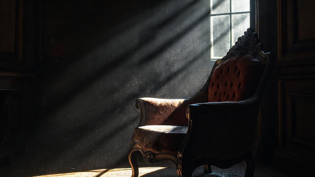 Un sillón antiguo, evocando un ambiente nostálgico