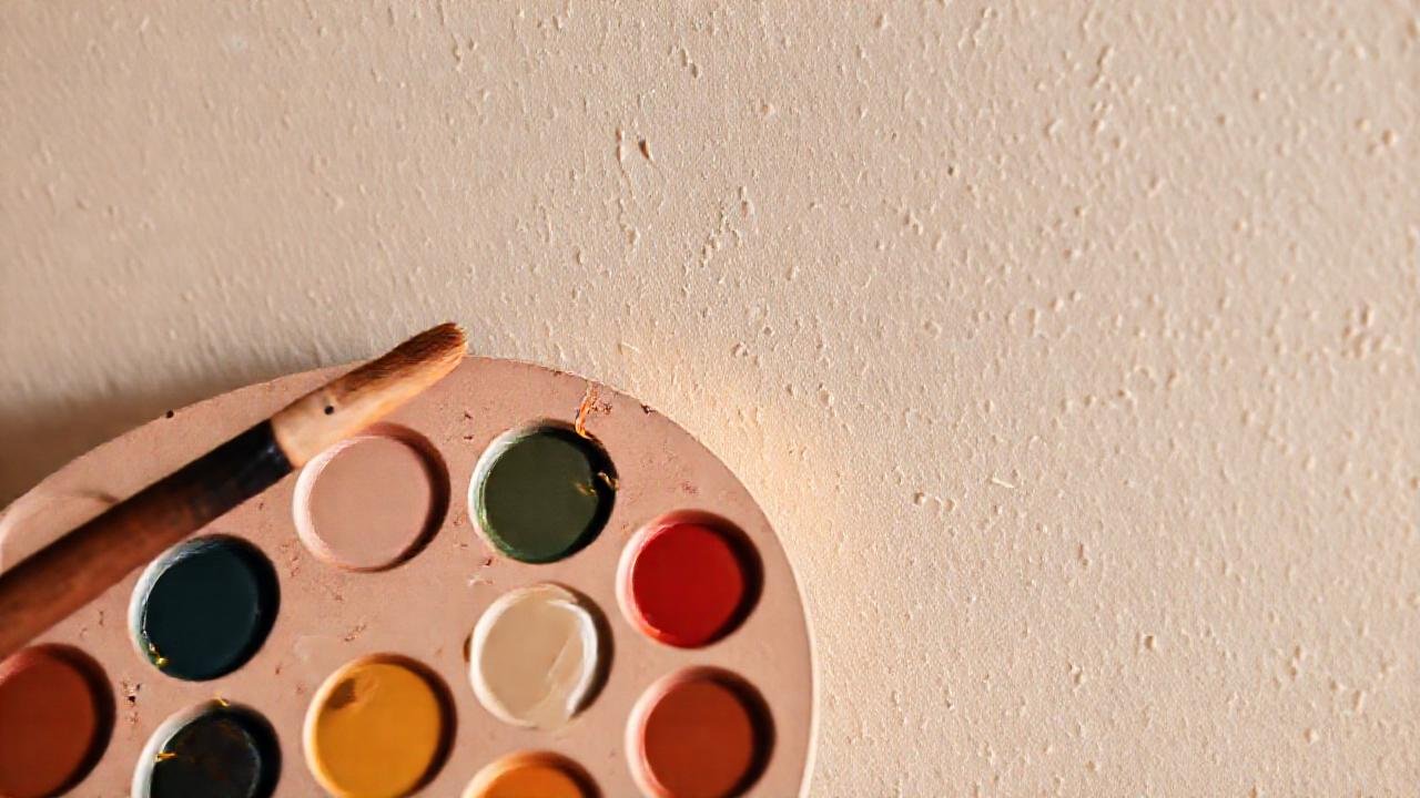 Pintura minimalista con guía ilustrada