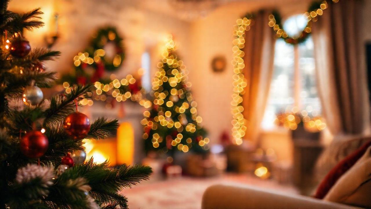 Un salón acogedor, navideño y cálido