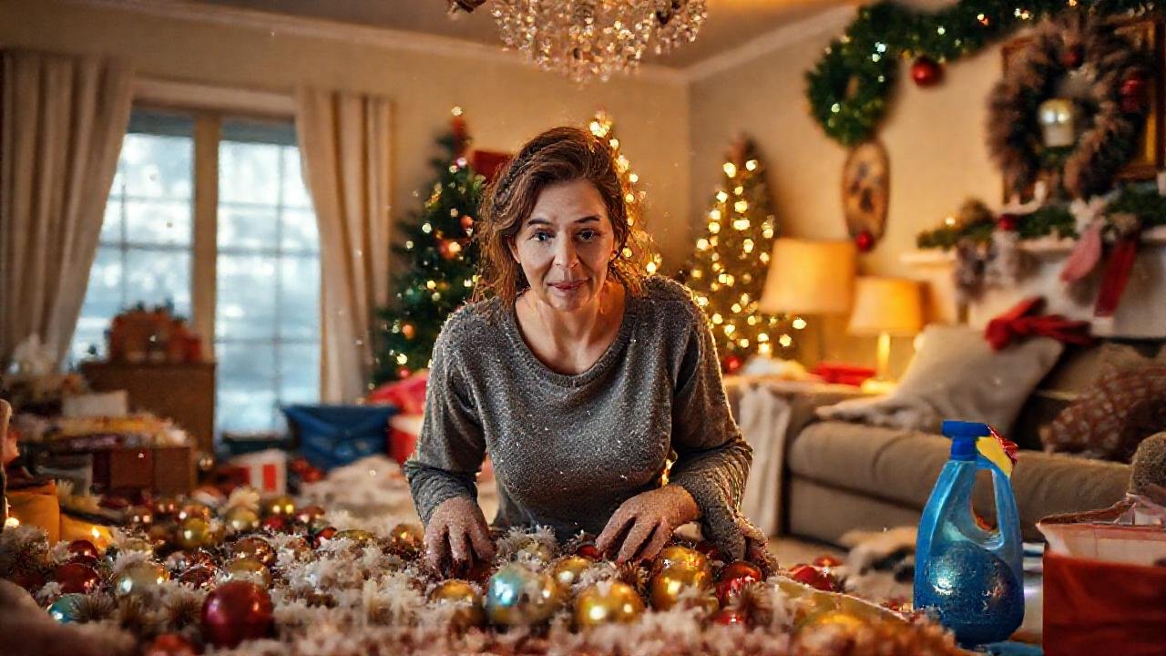 Una mujer limpiaba con esperanza y alegría