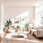 Un salón moderno y acogedor