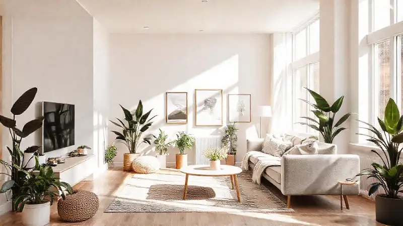 Un salón moderno y acogedor