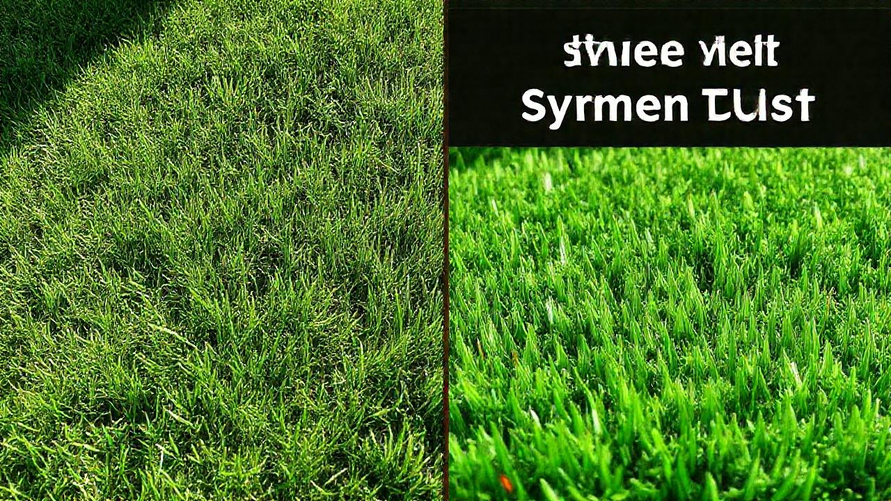 Comparación visual de césped y turf