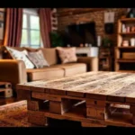 Pallets rústicos crean un ambiente acogedor