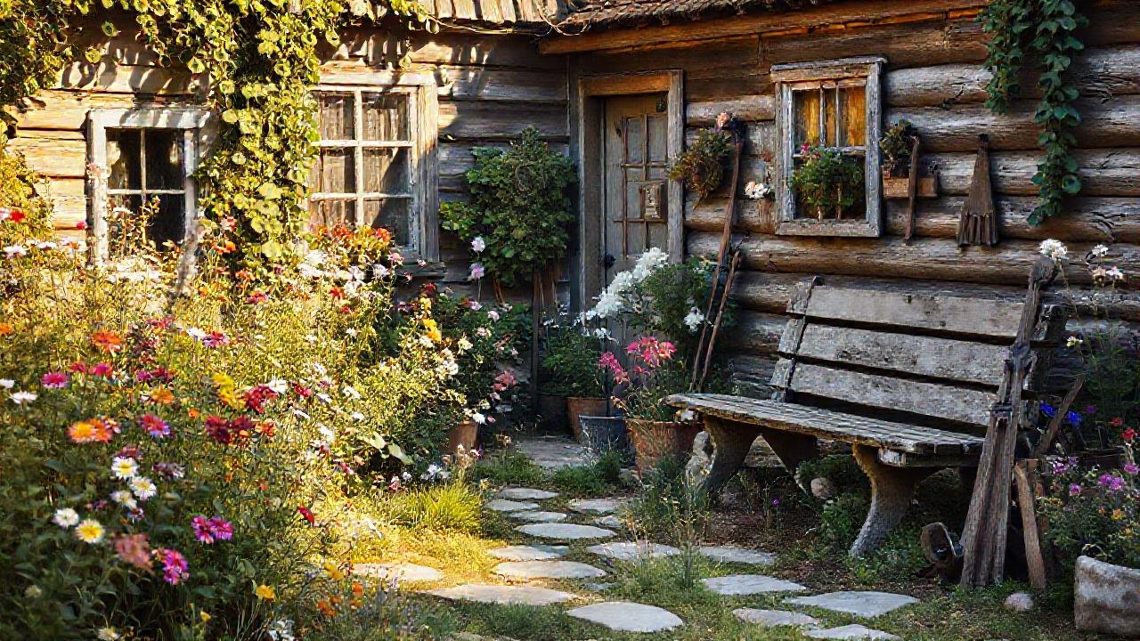 Un jardín rústico invita al relax