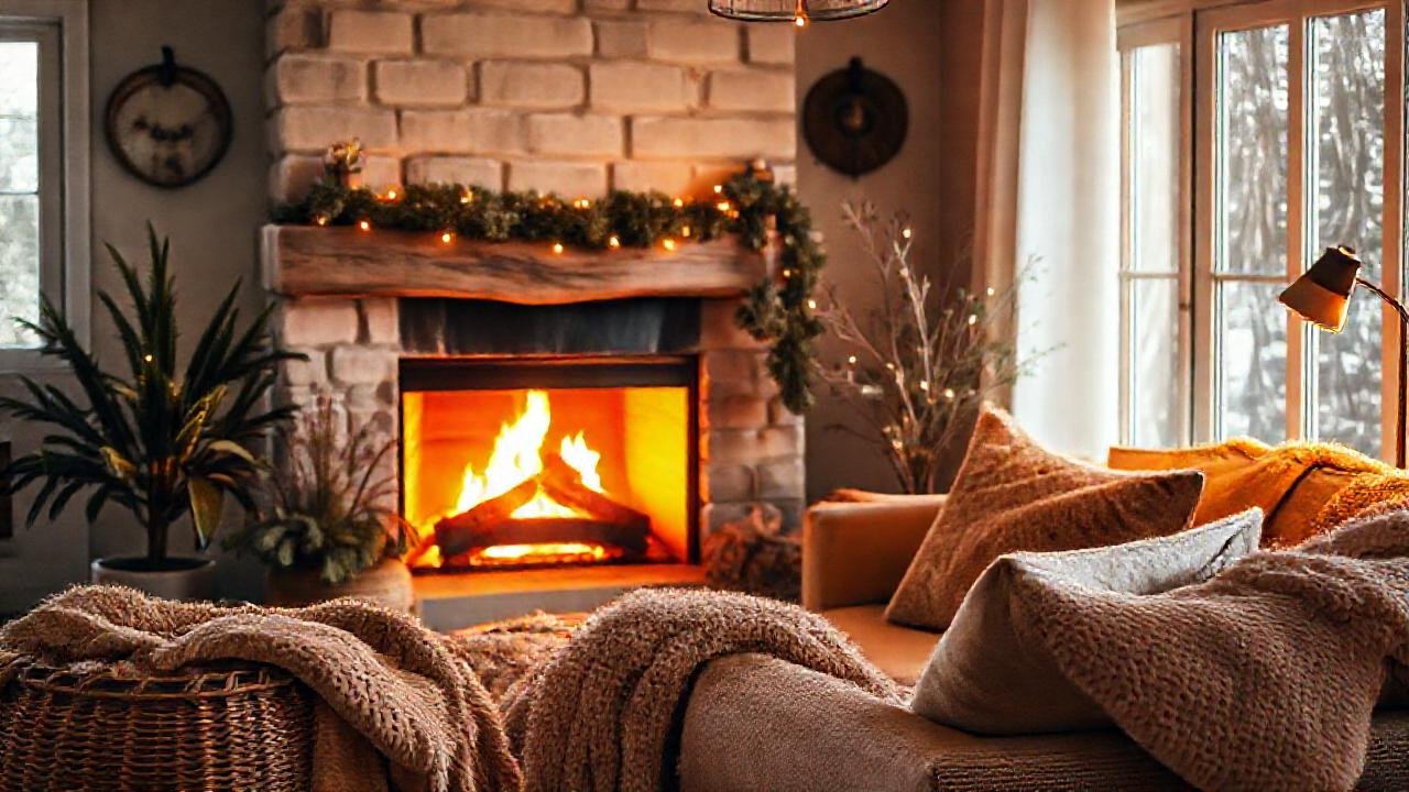 Un salón acogedor irradia calidez invernal