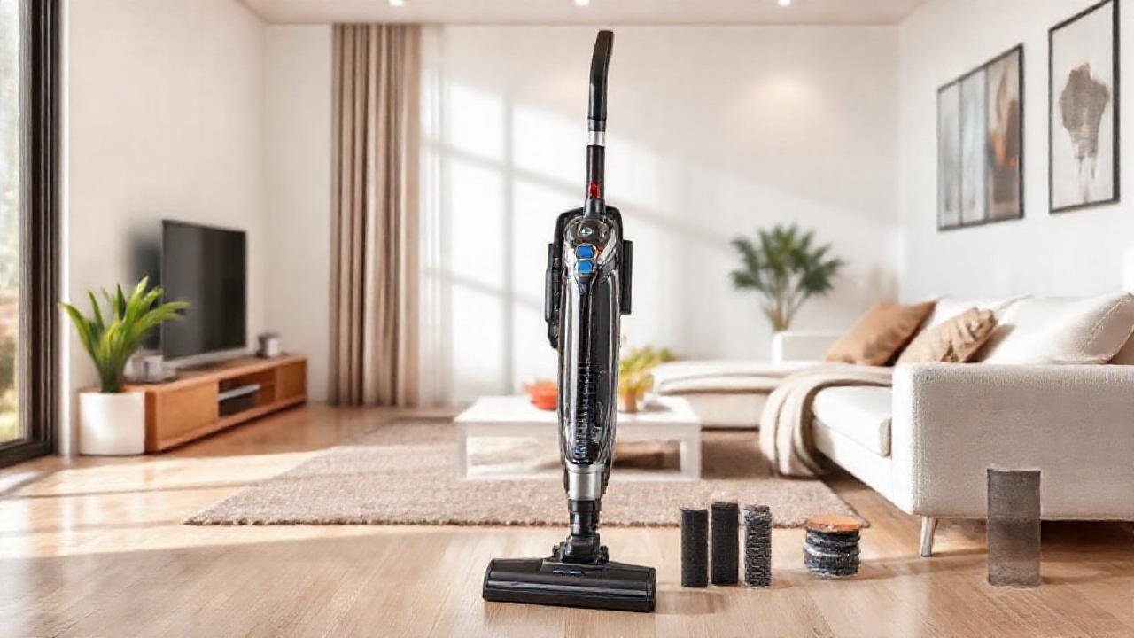 Un salón moderno limpia y brillante