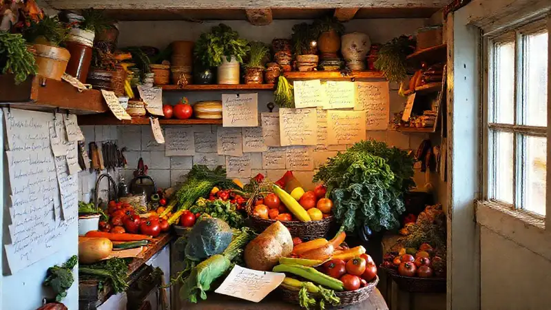 Una cocina rústica acogedora y llena de vida