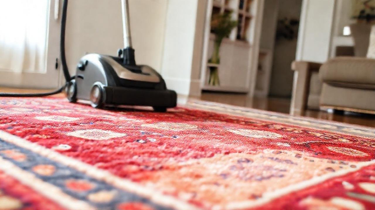 Fotografía profesional de alfombra limpia y brillante